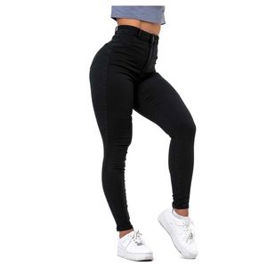 Fitjeans - regular high waisted - black